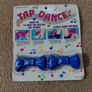 VINTAGE 90's Tap Dance Elastic Bands - Blue